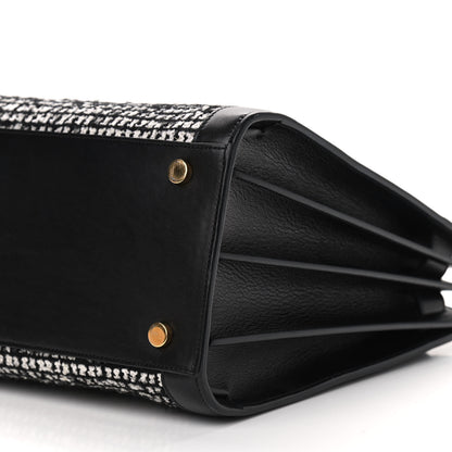 Saint Laurent Tweed Houndstooth Small Sac De Jour Black 9 of 9