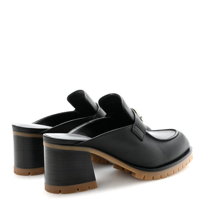 Hermes Calfskin Womens Flore 60 Mules 36 Black 9 of 20