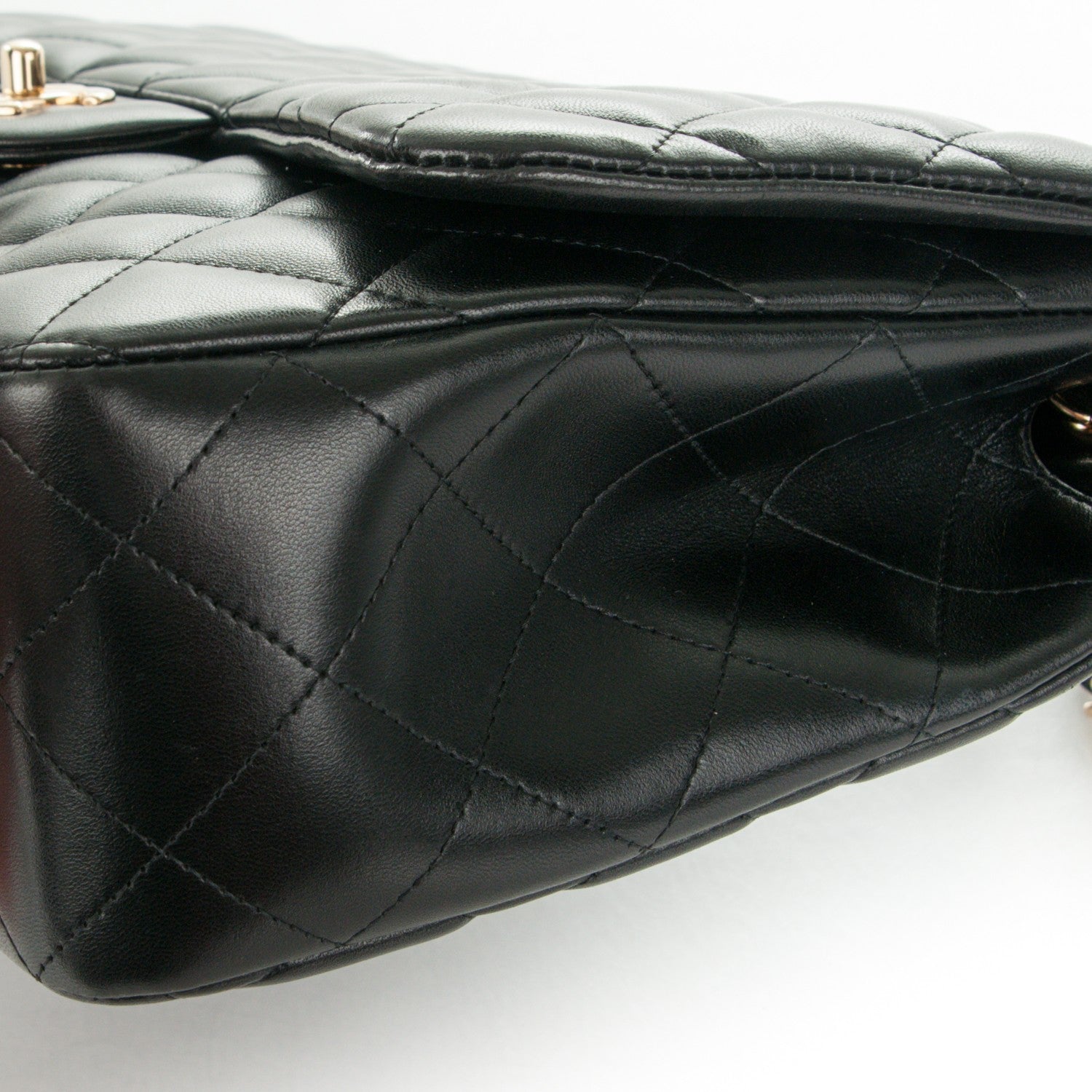 Chanel Lambskin Quilted Jumbo Single Flap Black 13 of 15
