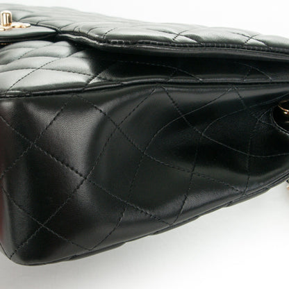 Chanel Lambskin Quilted Jumbo Single Flap Black 13 of 15