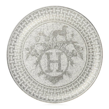 Hermes Porcelain Mosaique au 24 Platine Tart Platter 1 of 6