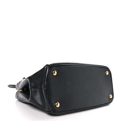 Prada Saffiano Small Galleria Double Zip Tote Black 4 of 10