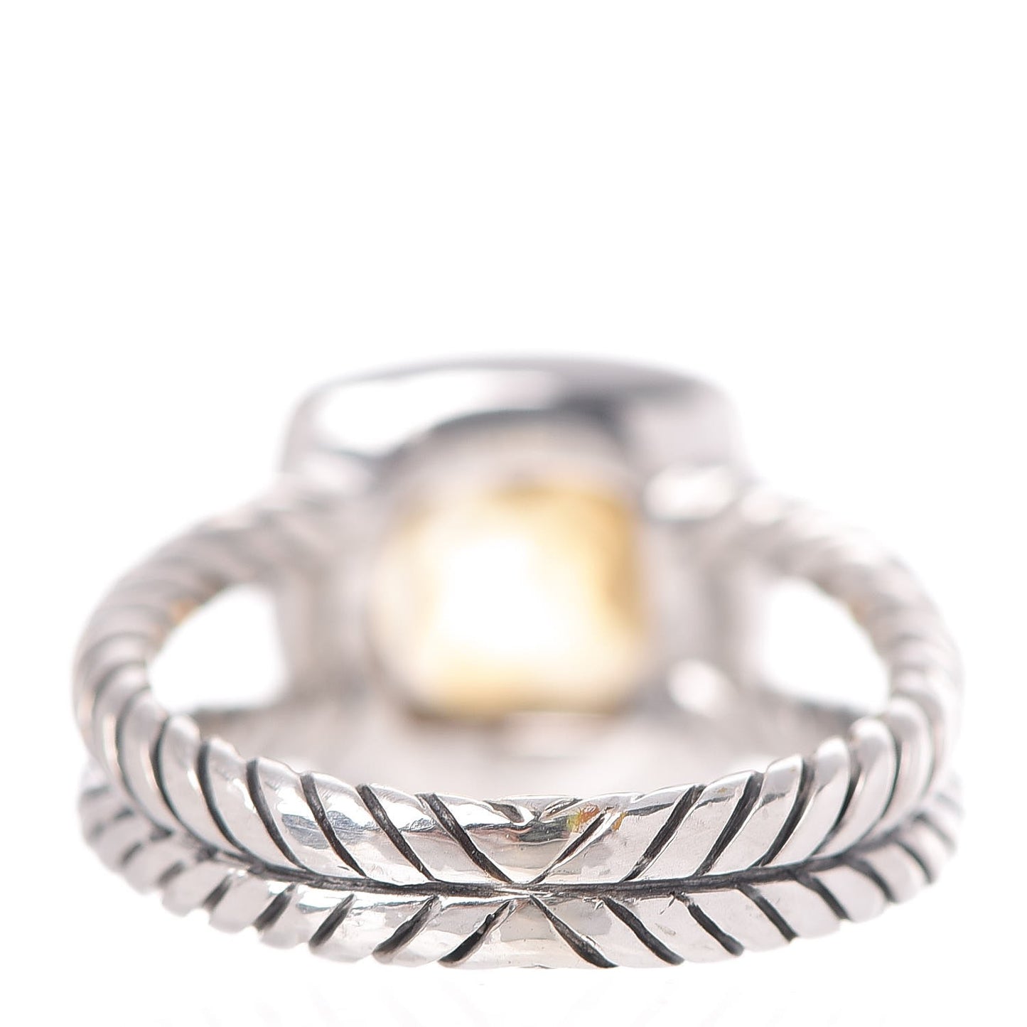 Sterling Silver Diamond Citrine 7mm Petite Albion Ring 49 5