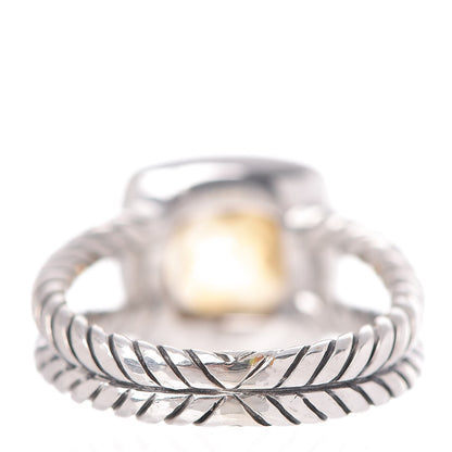 David Yurman Sterling Silver Diamond Citrine 7mm Petite Albion Ring 49 5 3 of 5