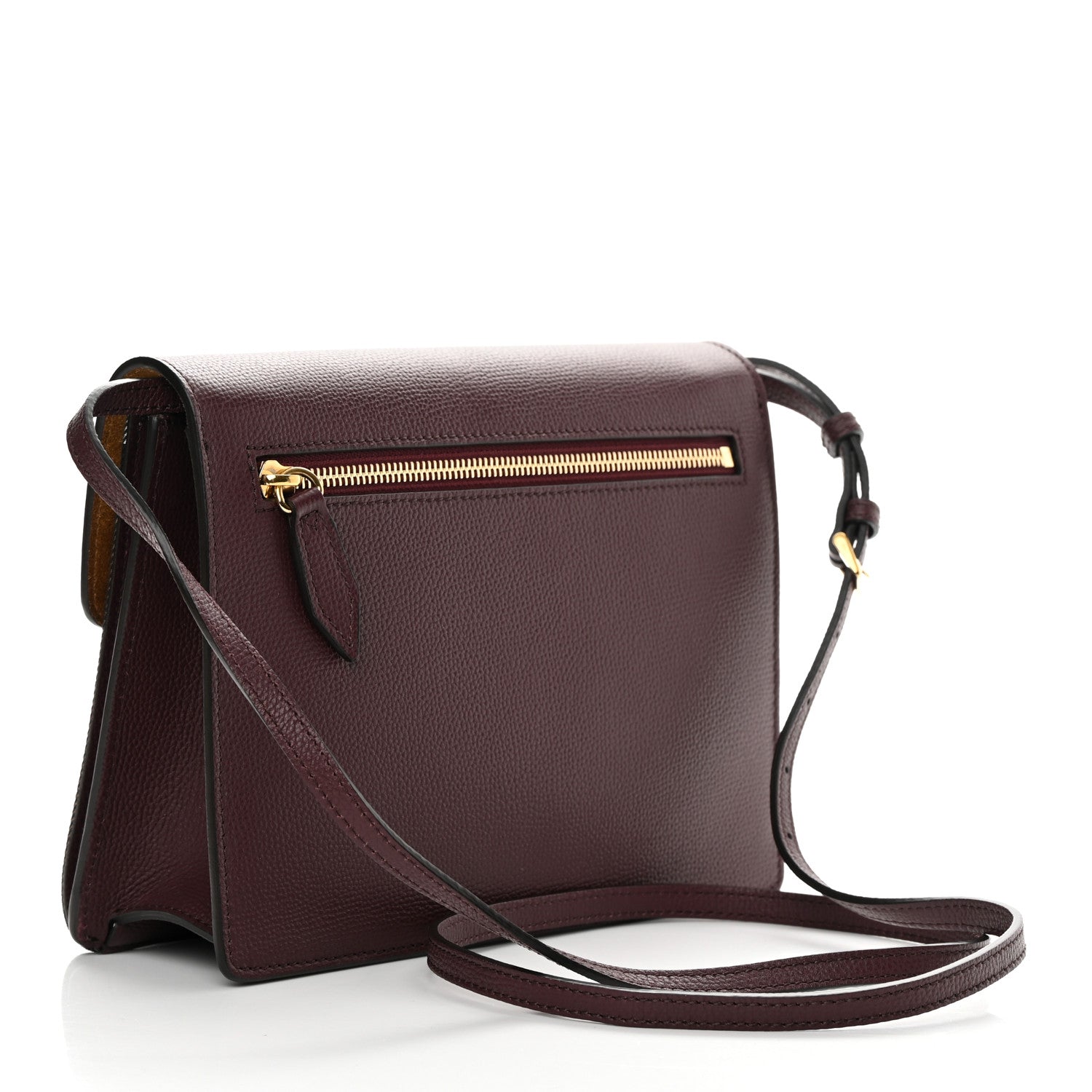 Burberry Derby Calfskin House Check Small Macken Crossbody Bag Mahogany Red 3 of 12