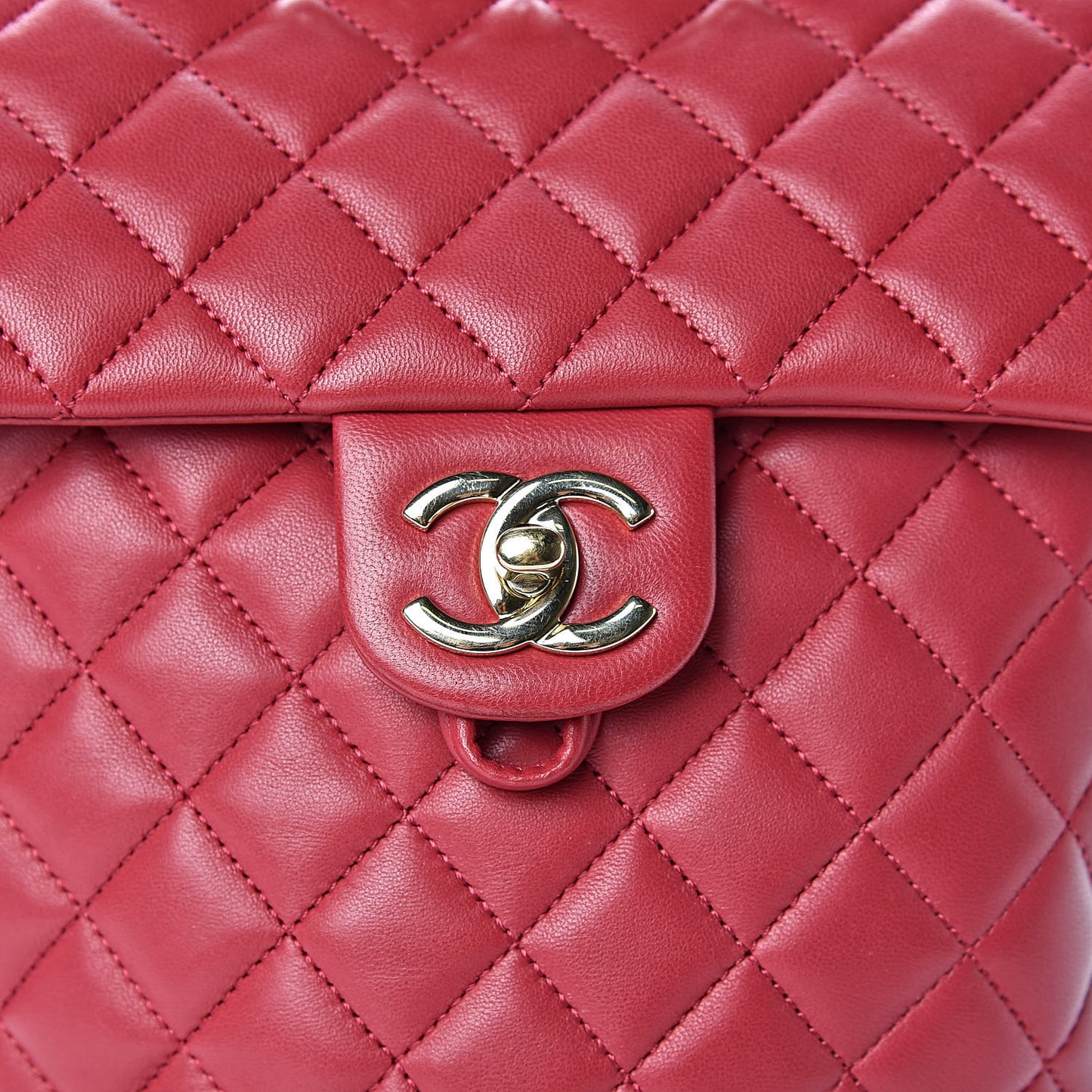 Lambskin Quilted Small Urban Spirit Backpack Dark Pink