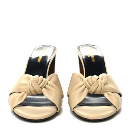 Saint Laurent Lambskin Bianca Mules 39 Beige 2 of 8