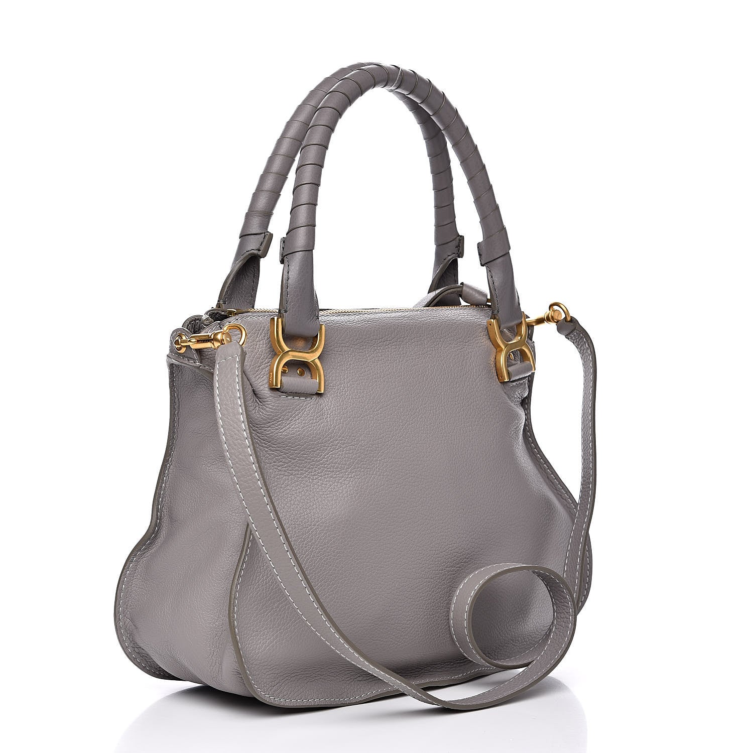 Chloe Calfskin Medium Marcie Satchel Cashmere Grey 3 of 13