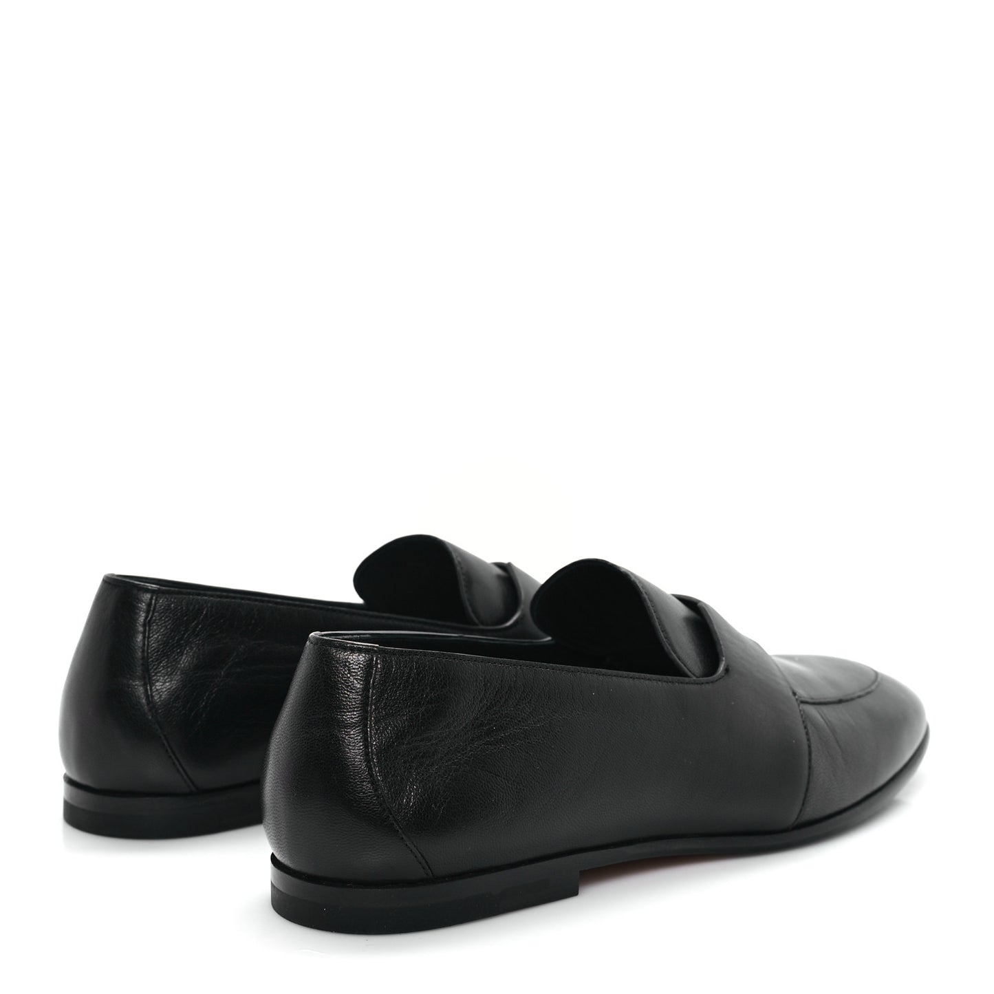 Goatskin Womens Ancora Moccasin Loafers 36.5 Black