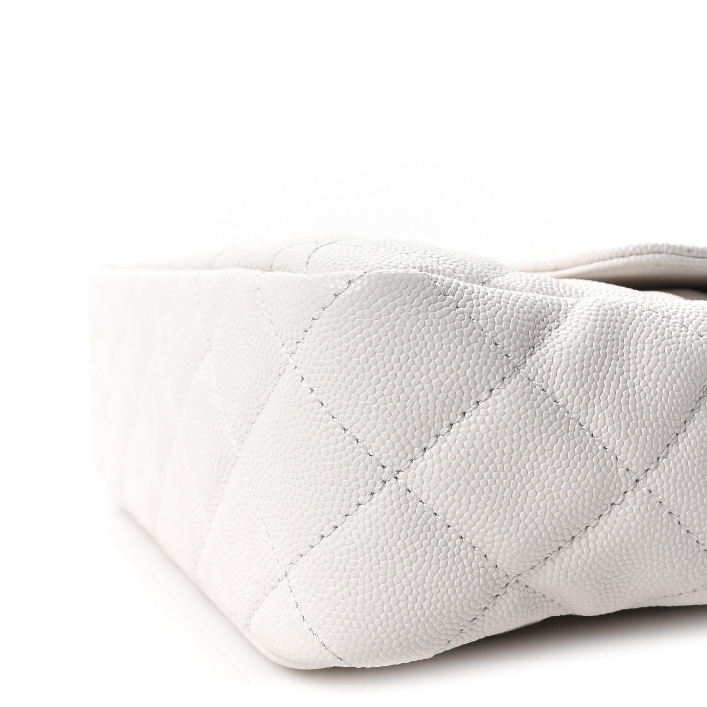 Caviar Quilted Wavy CC Hobo White