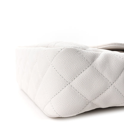 Chanel Caviar Quilted Wavy CC Hobo White 10 of 11