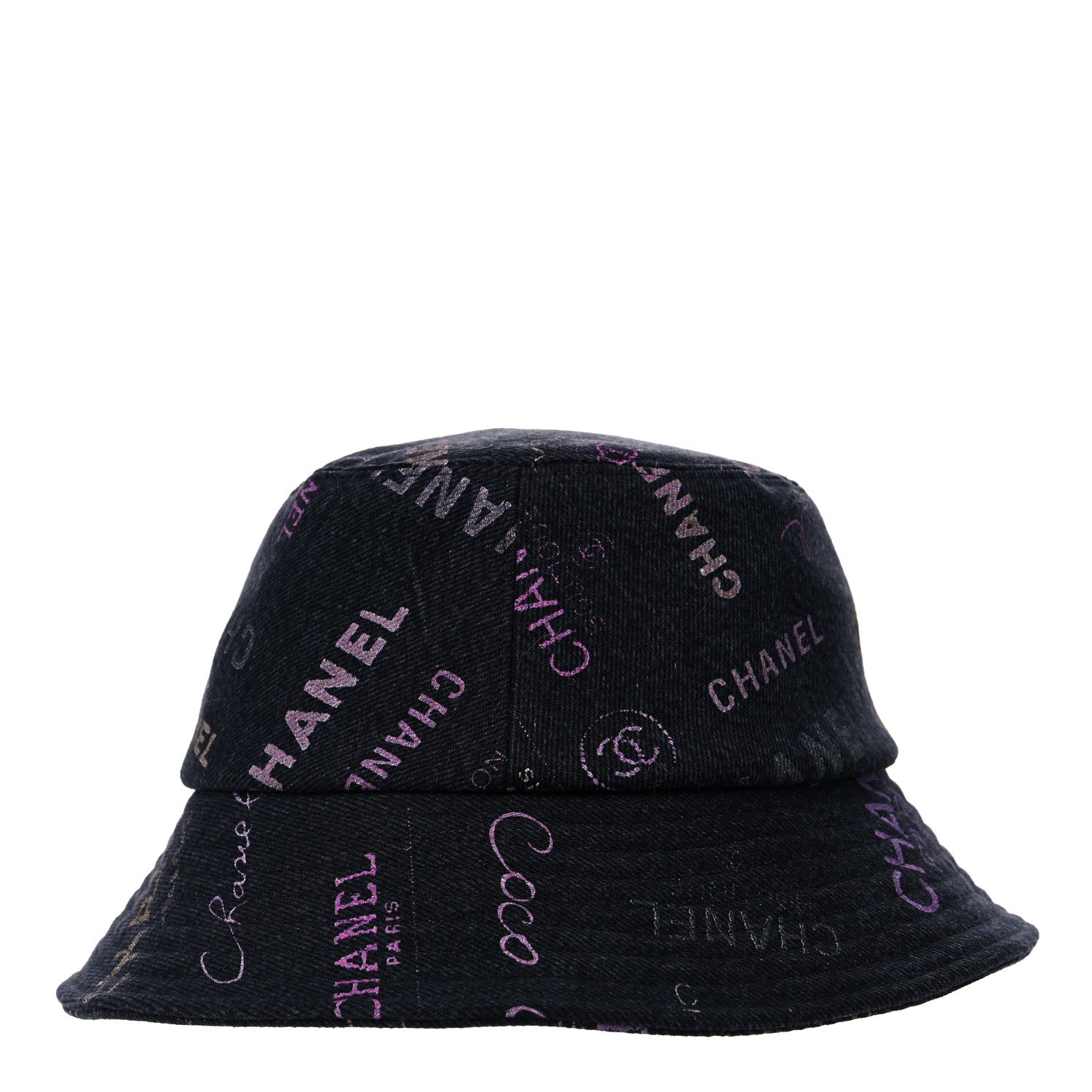 Chanel Denim Mood Cloche Bucket Hat S Black 3 of 6