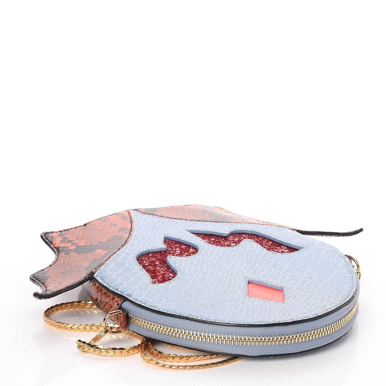 Stella McCartney Faux Python Superstellaheroes Crossbody Bag Blue 4 of 8