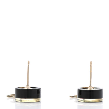 Chanel Resin CC Earrings Black Multicolor 3 of 5