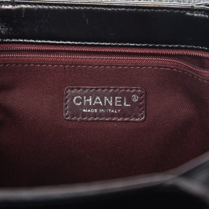 Chanel Glazed Calfskin Quilted Accordion Flap Black 6 of 15