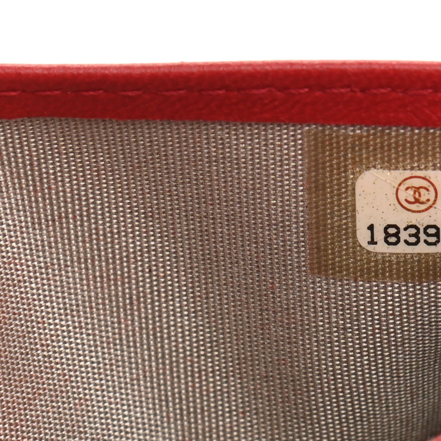 Lambskin Quilted Boy Yen Wallet Red