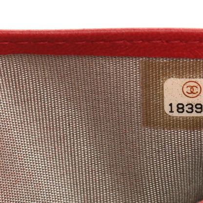 Chanel Lambskin Quilted Boy Yen Wallet Red 7 of 12