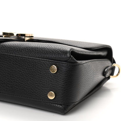 Gucci Dollar Calfskin Interlocking G Top Handle Shoulder Bag Black 10 of 11