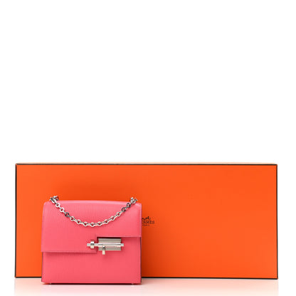 Hermes Chevre Chamkila Mini Verrou Chaine Bag Rose Lipstick 12 of 12