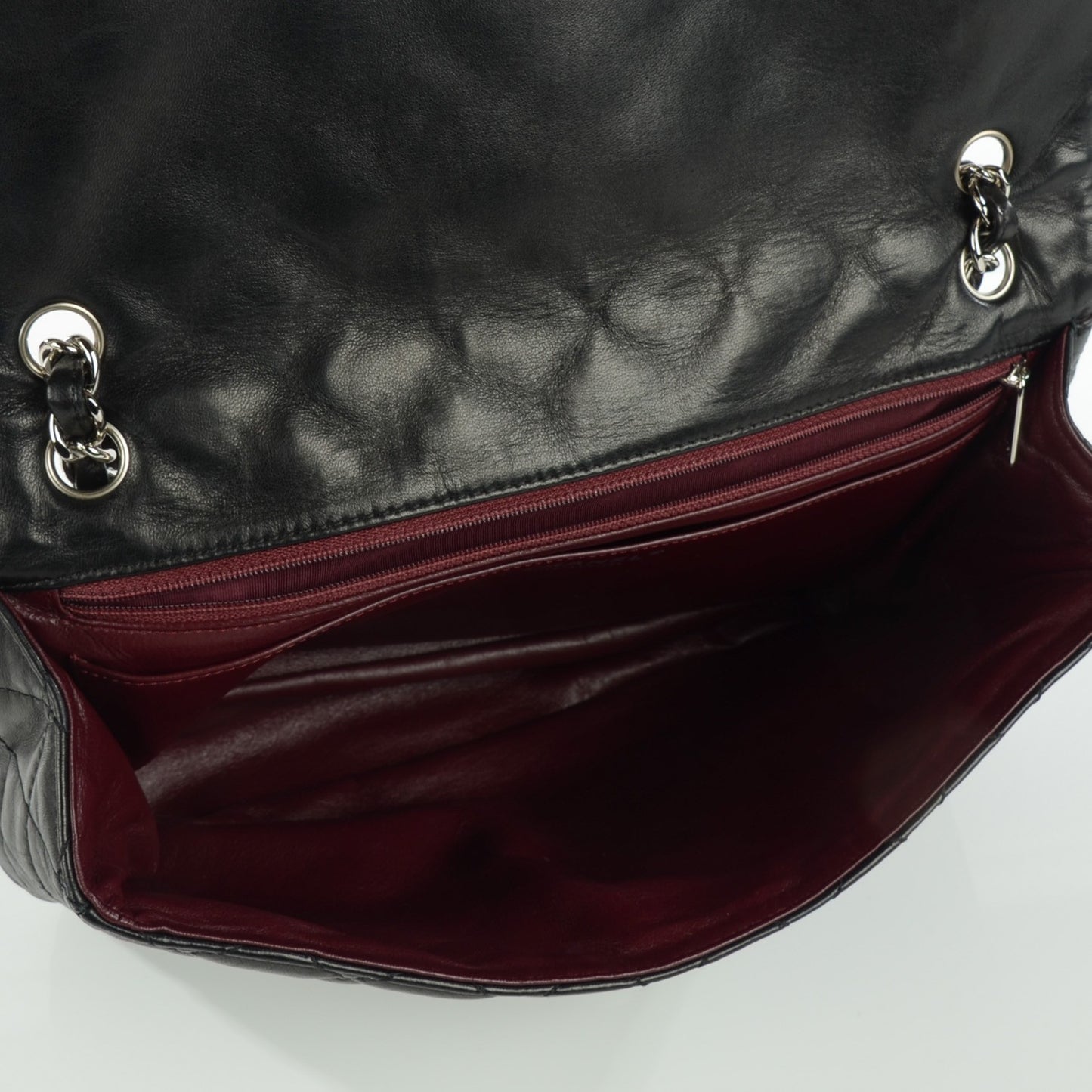 Lambskin Quilted Maxi Single Flap Black