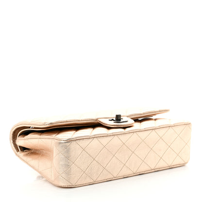 Chanel Metallic Lambskin Quilted Medium Double Flap Gold Black 4 of 12