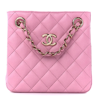 Chanel Caviar Quilted Mini Bucket Bag Pink 1 of 11