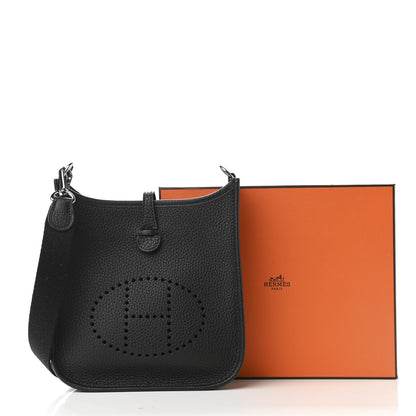 Hermes Taurillon Clemence Evelyne TPM Black 12 of 12