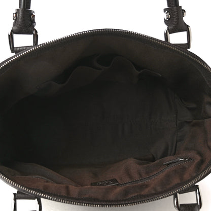 Gucci Pebbled Calfskin Medium GG Convertible Dome Satchel Dark Brown 4 of 4