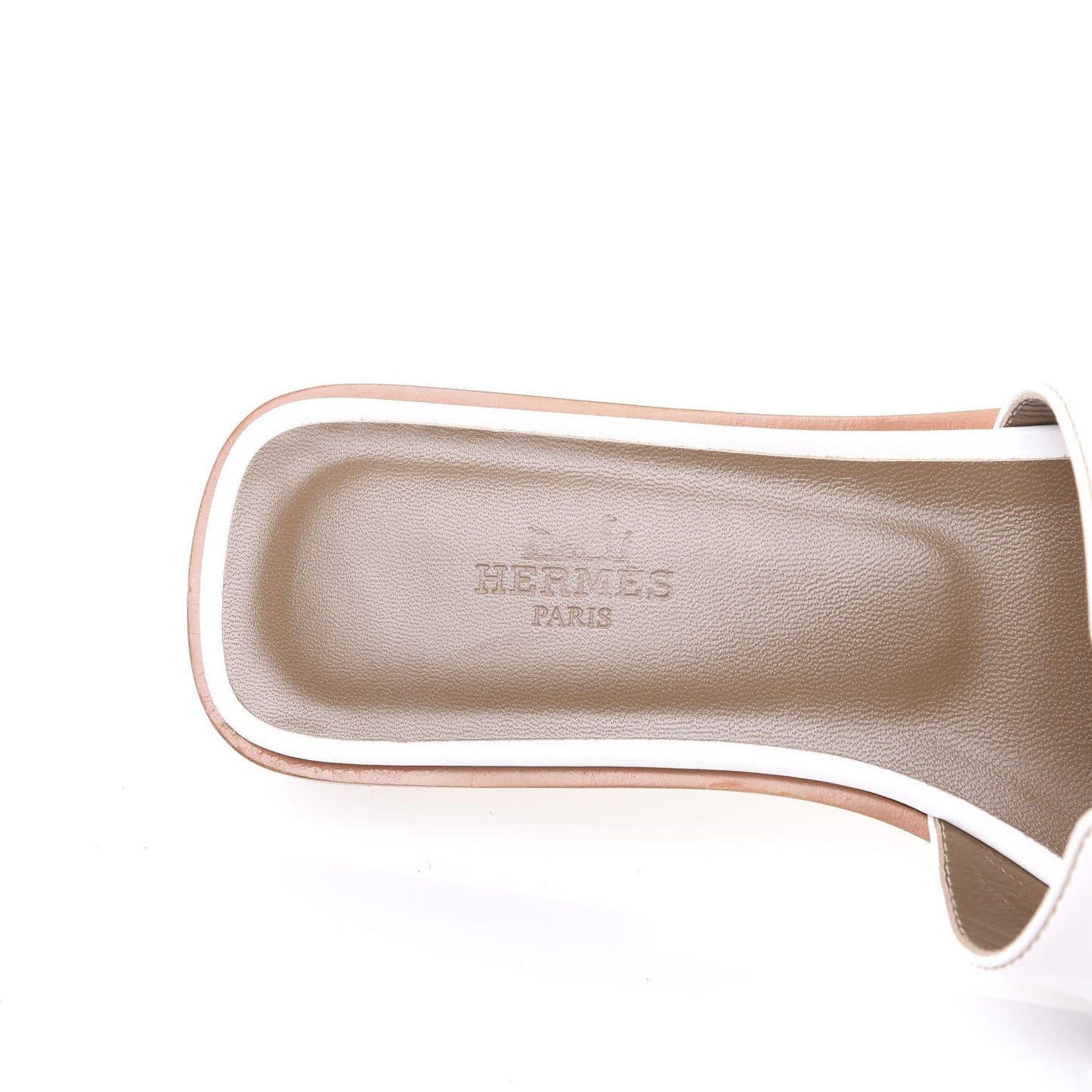 Box Calfskin Oran Sandals 37 White