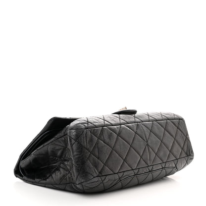Chanel Metallic Aged Calfskin Quilted 2.55 Reissue 228 Flap Black 4 of 10