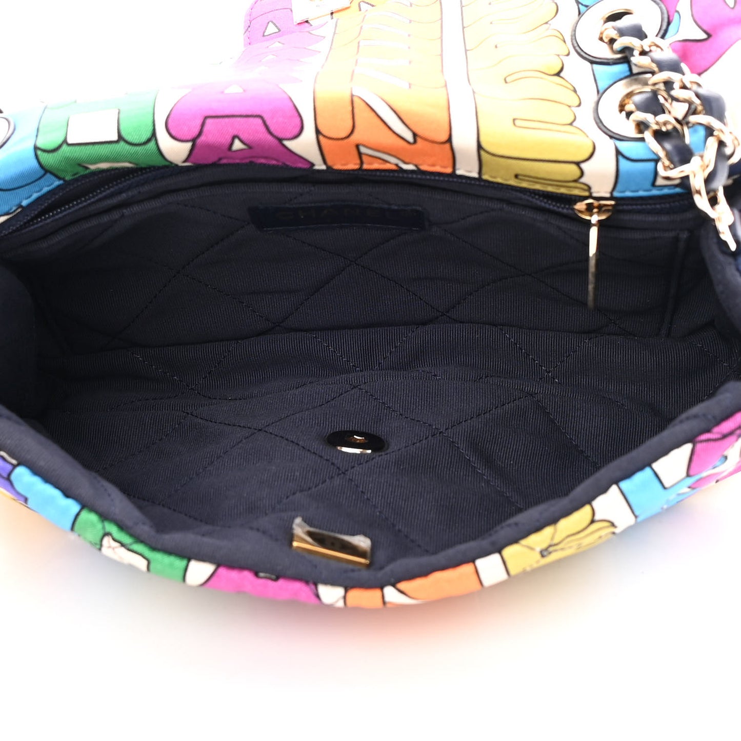 Printed Silk CC Small Single Flap Multicolor