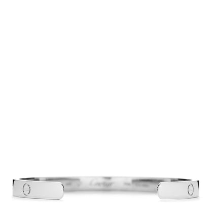 Cartier 18K White Gold LOVE Cuff Bracelet 19 3 of 4