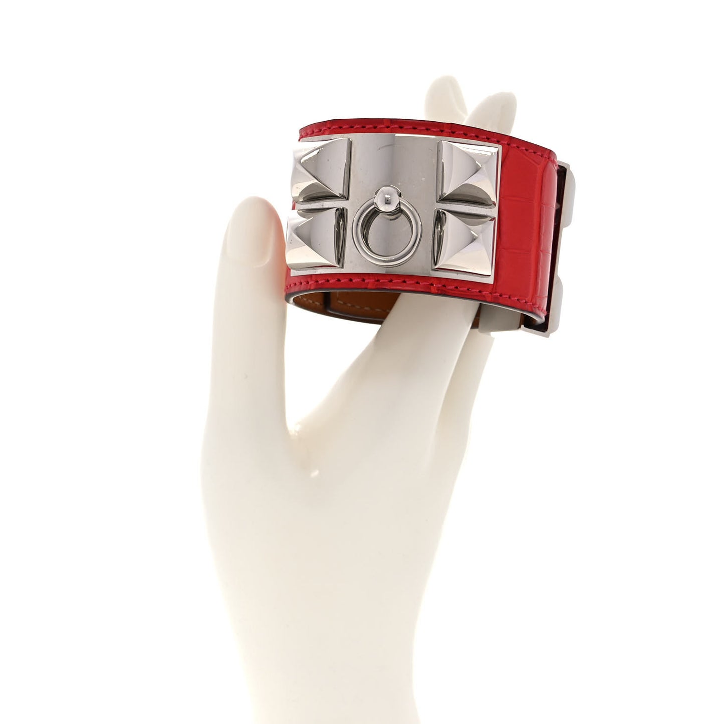 Matte Alligator Collier De Chien CDC Bracelet S Rouge Casaque
