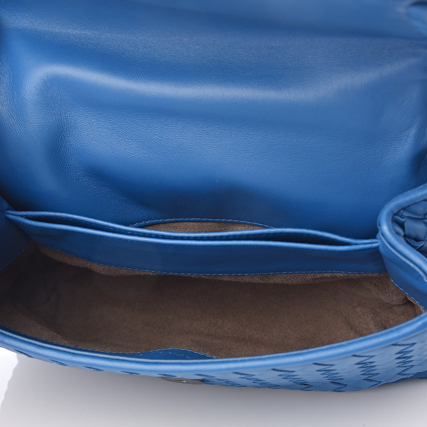 Nappa Intrecciato Baby Olimpia Shoulder Bag Bleuette
