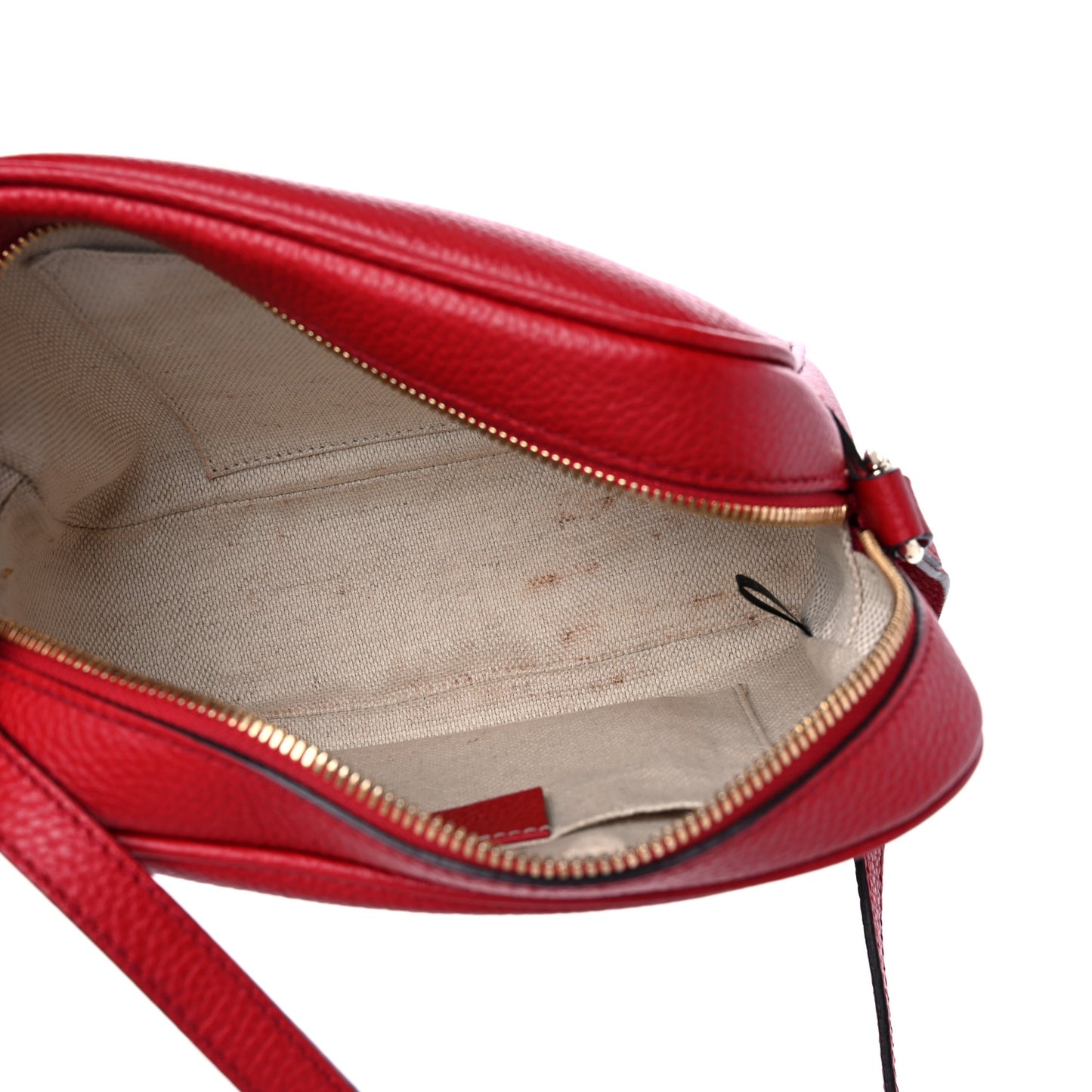 Pebbled Calfskin Small Soho Disco Bag Tabasco Red