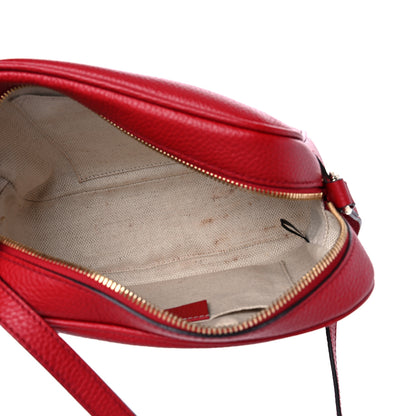 Gucci Pebbled Calfskin Small Soho Disco Bag Tabasco Red 5 of 17