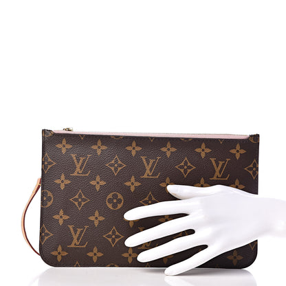 Louis Vuitton Monogram Neverfull MM GM Pochette Rose Ballerine 2 of 9