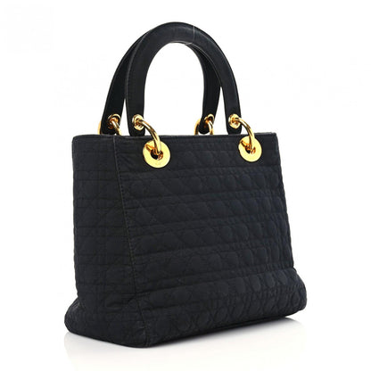 Christian Dior Nylon Cannage Medium Lady Dior Black 3 of 20