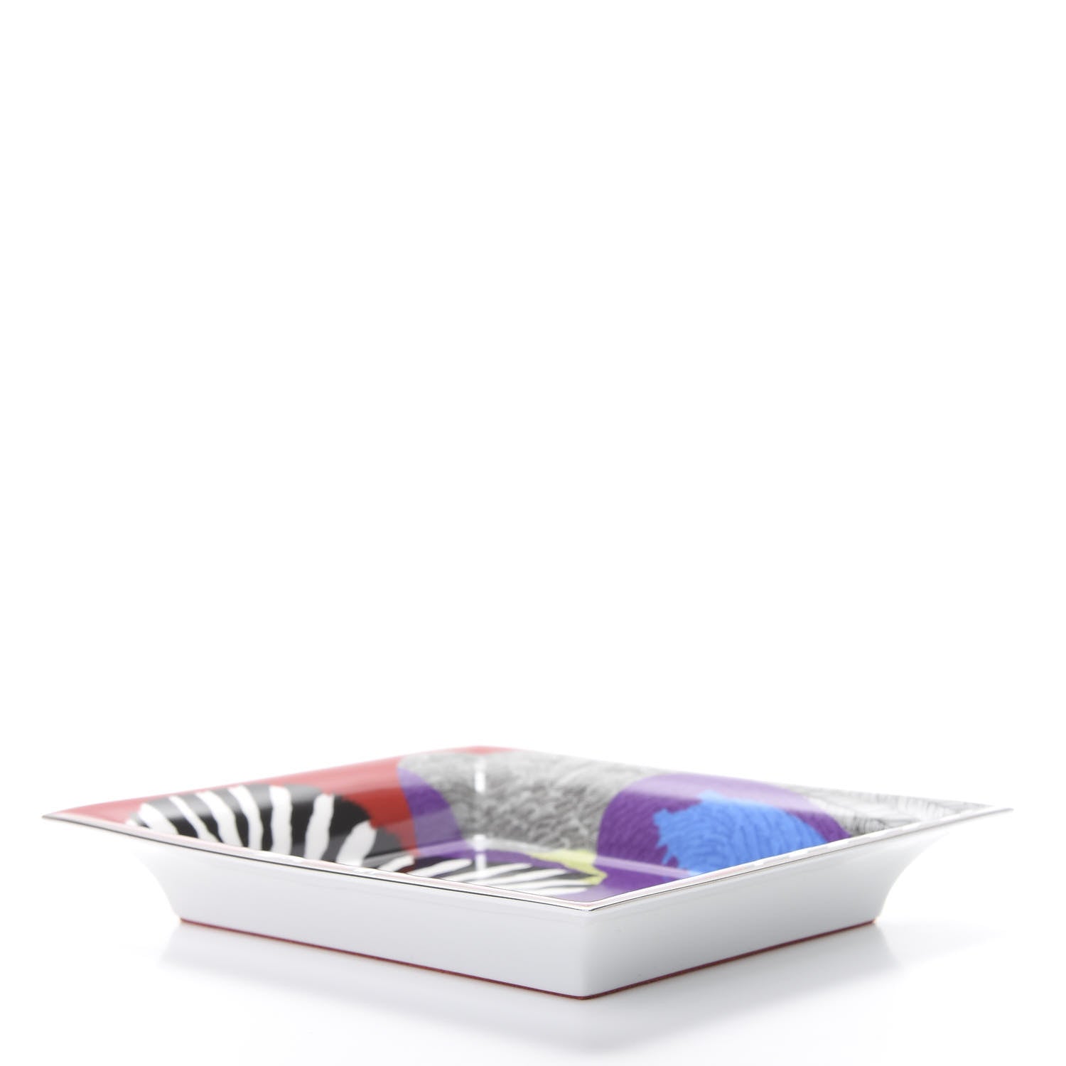 Hermes Porcelain Zebra Pegasus Change Tray Bougainvillea 4 of 6