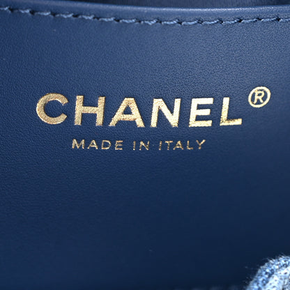 Chanel Washed Denim Quilted Small Chanel 25 Handbag Blue 6 of 12