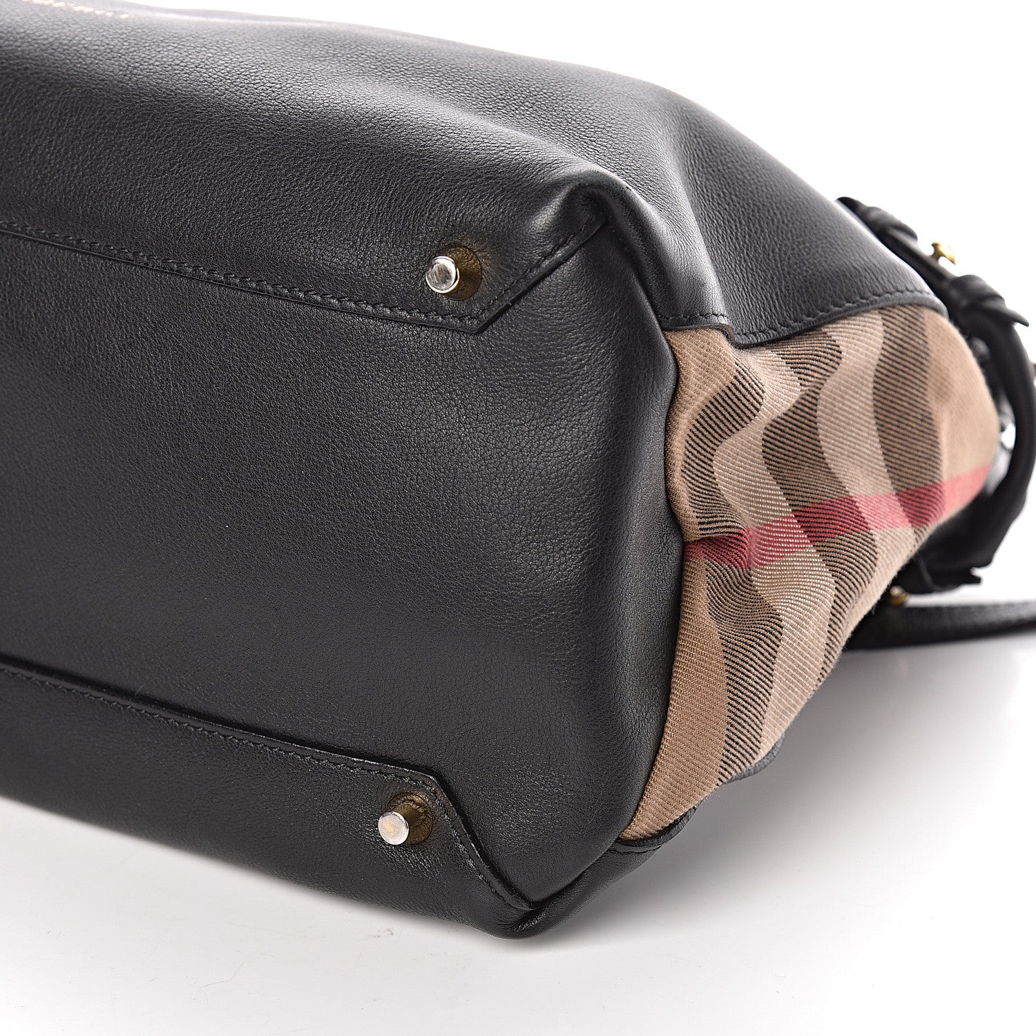 Burberry Smooth Calfskin Medium Banner Tote Black 9 of 10