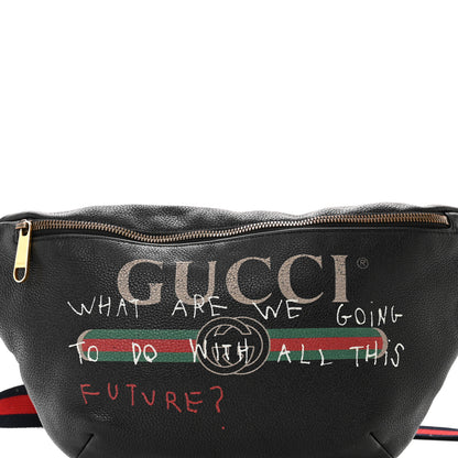 Gucci Grained Calfskin Coco Capitan Logo Belt Bag Black 8 of 16