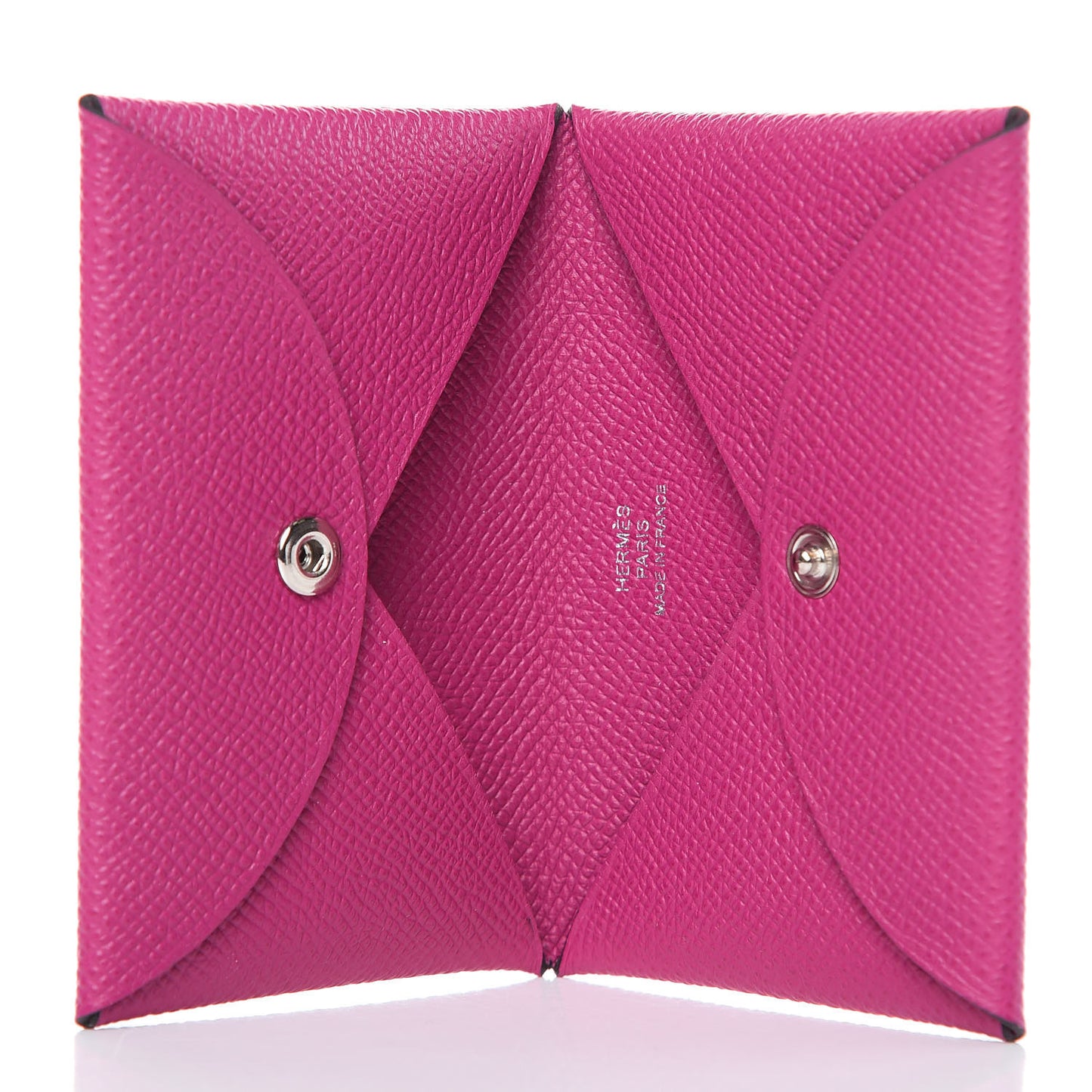 Epsom Calvi Card Case Rose Pourpre