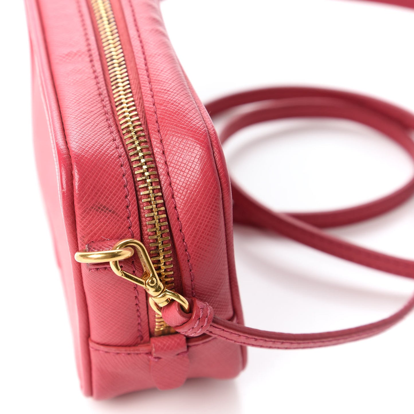 Saffiano Mini Camera Crossbody Bag Peonia