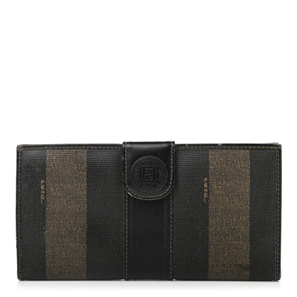 Fendi Pequin Continental Wallet Dark Brown 1 of 15