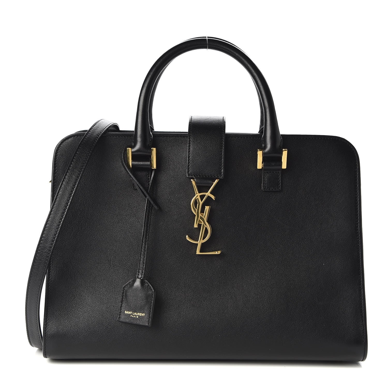 Saint Laurent Smooth Calfskin Small Monogram Cabas Black 1 of 8