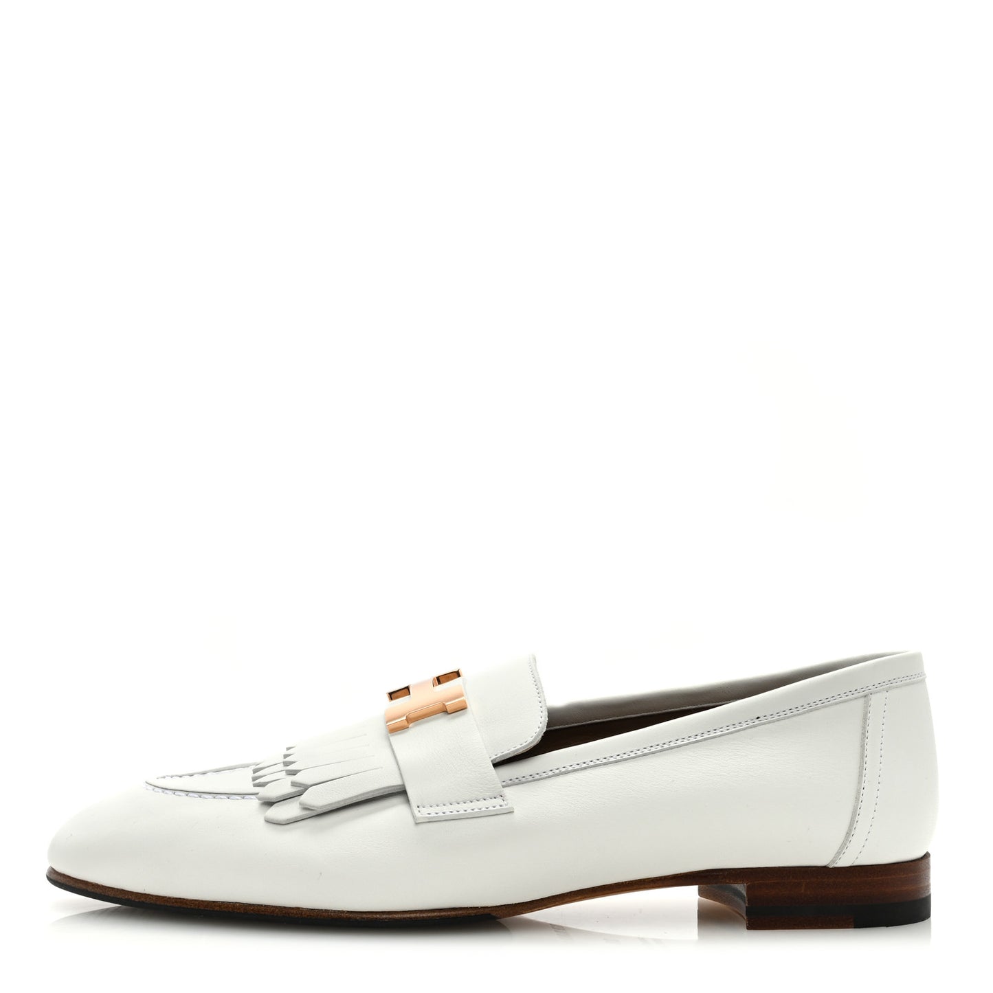 Calfskin Womens Royal Loafers 38 White