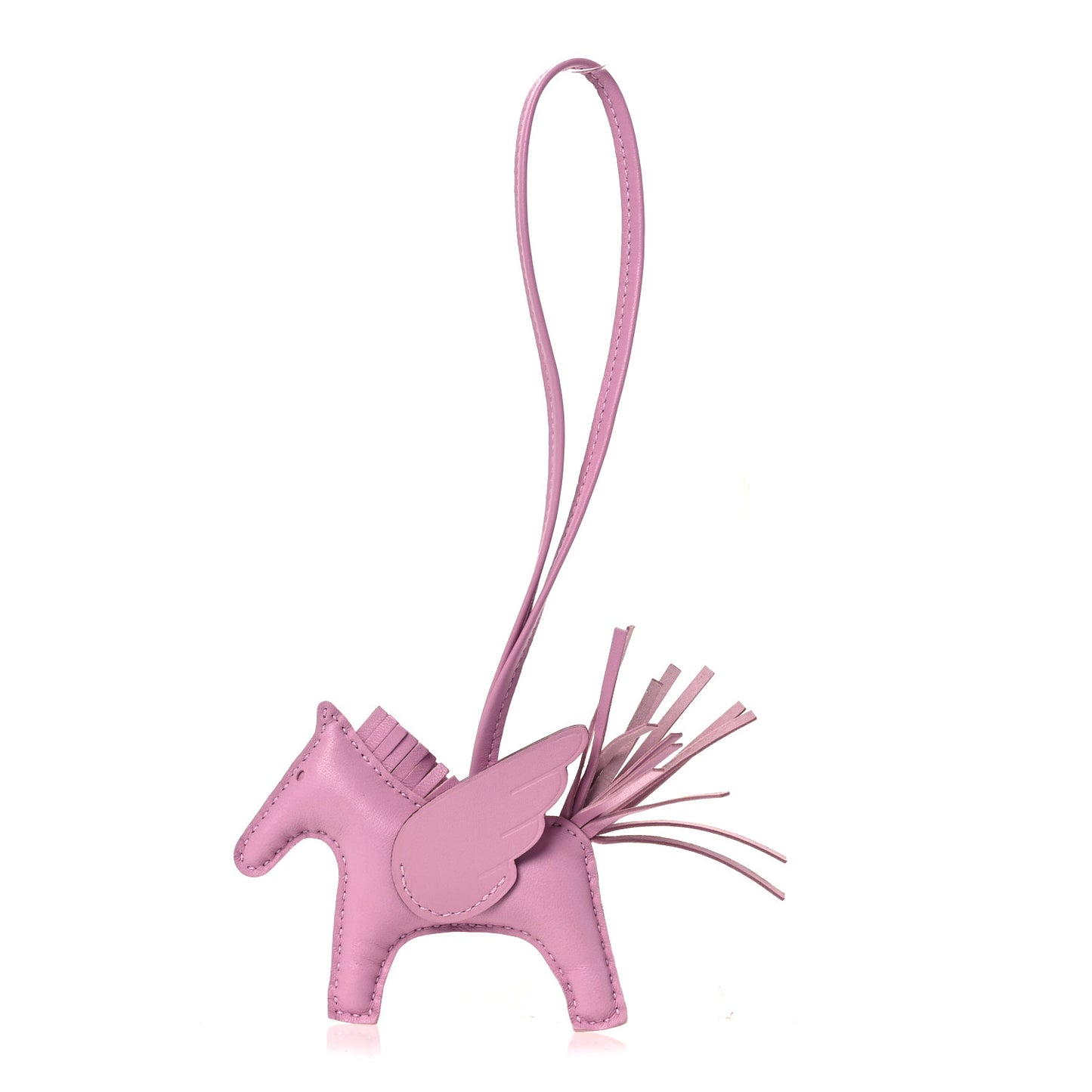 Milo Lambskin Grigri Rodeo Pegase Horse Bag Charm PM Mauve Sylvestre