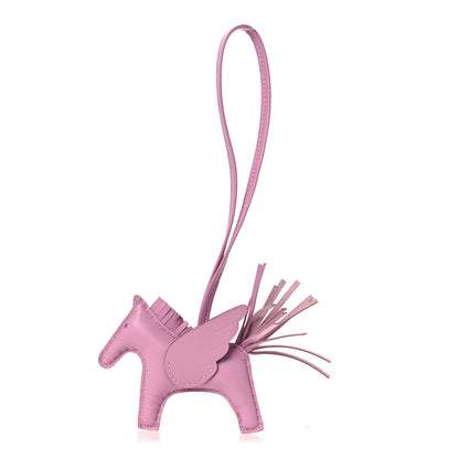 Hermes Milo Lambskin Grigri Rodeo Pegase Horse Bag Charm PM Mauve Sylvestre 1 of 5