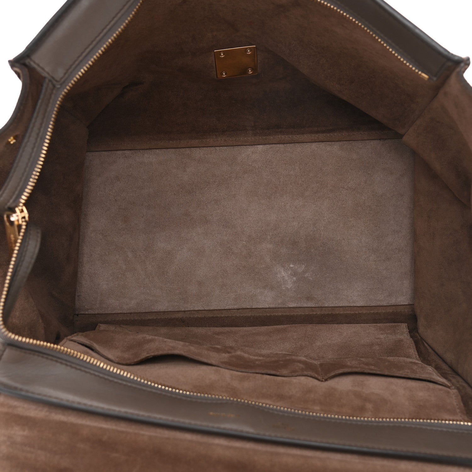 Celine Smooth Calfskin Suede Large Tri-Color Trapeze Taupe 5 of 17